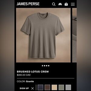 3 / L James Perse short sleeve t-shirt
